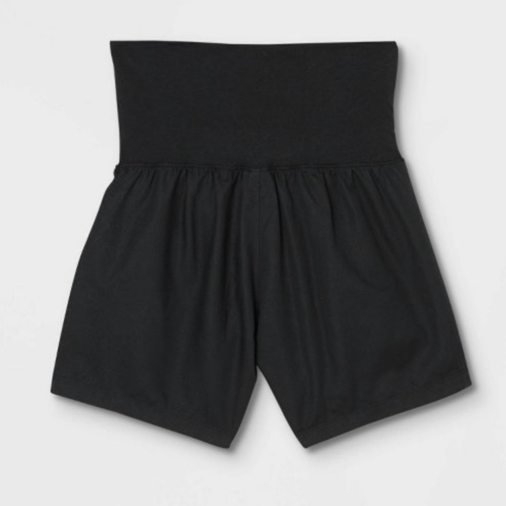 NWT twill maternity pull on shorts- black small